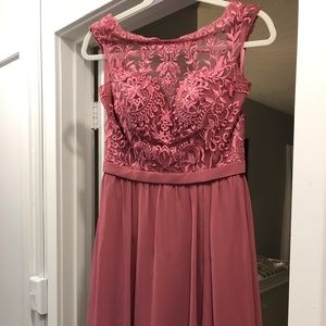 Kenny Blue “Jade” bridesmaid dress in Rosewood